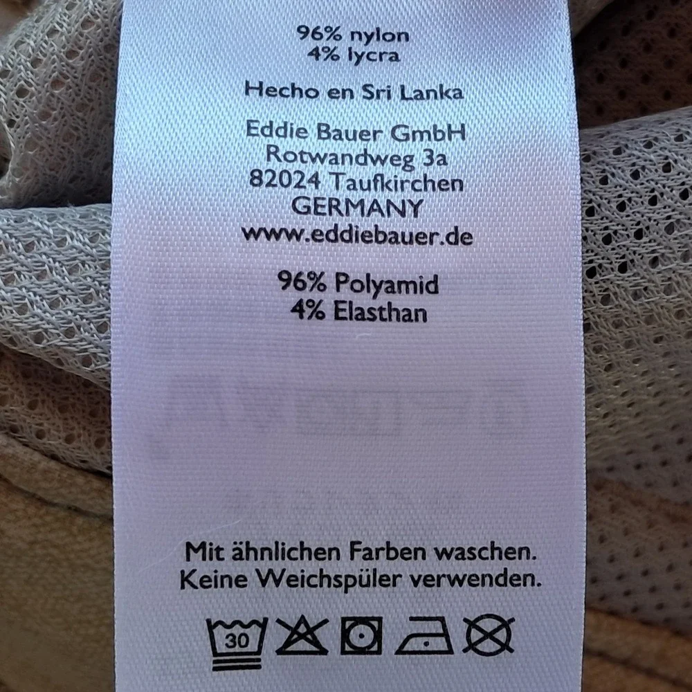 Eddie Bauer Mens 32 Horizon Guide Chino Shorts Tan Khaki Stretch Nylon D1053065